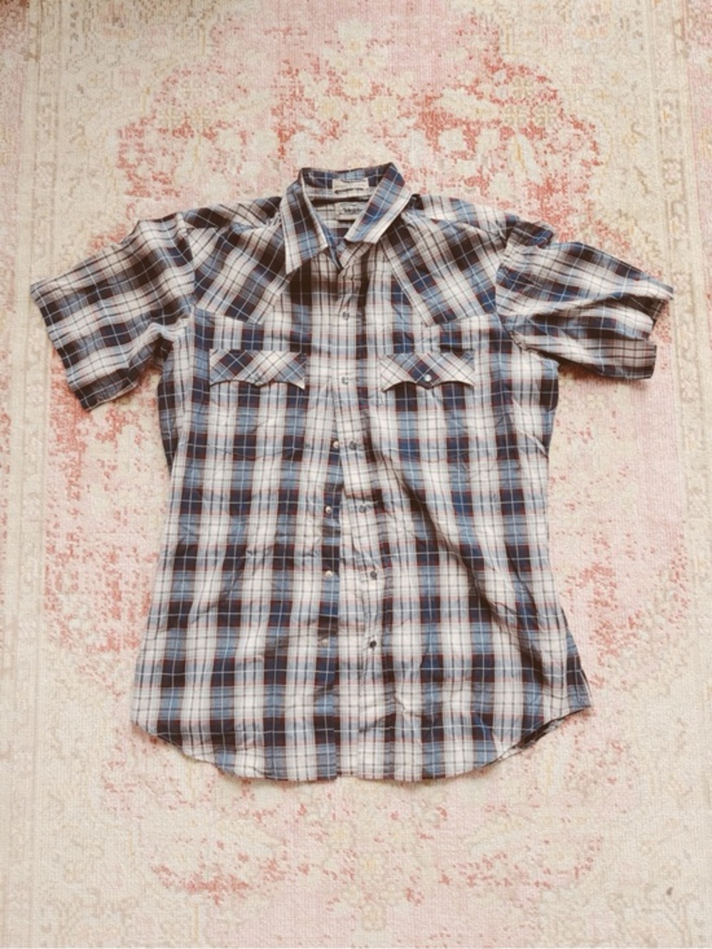Levi’s, Men's Vintage Short-Sleeve Plaid Button-Up Shirt - Blue & Brown
